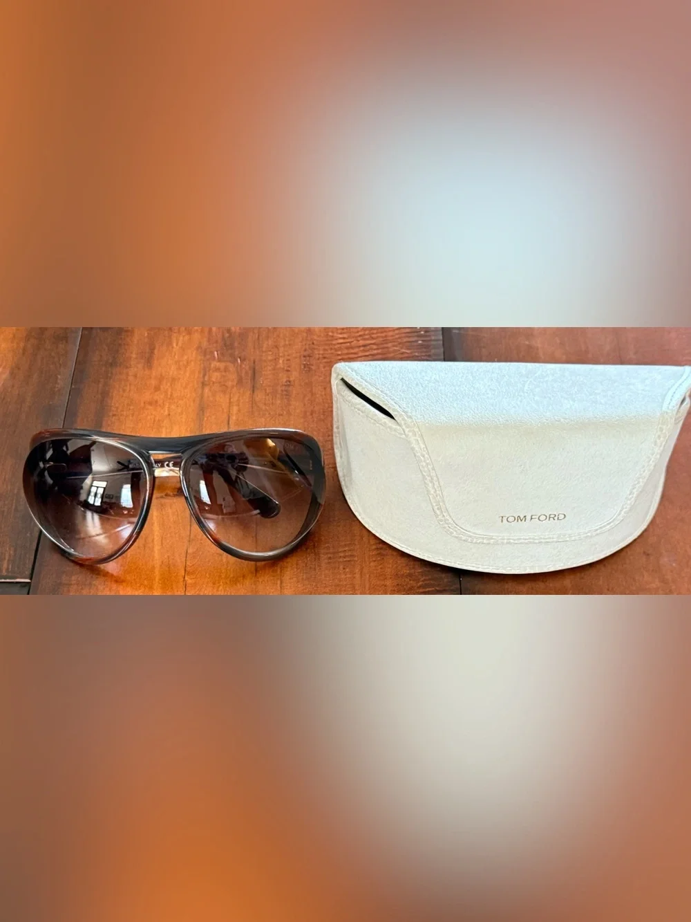 Tom Ford Tortoise Shell Sunglasses with Case